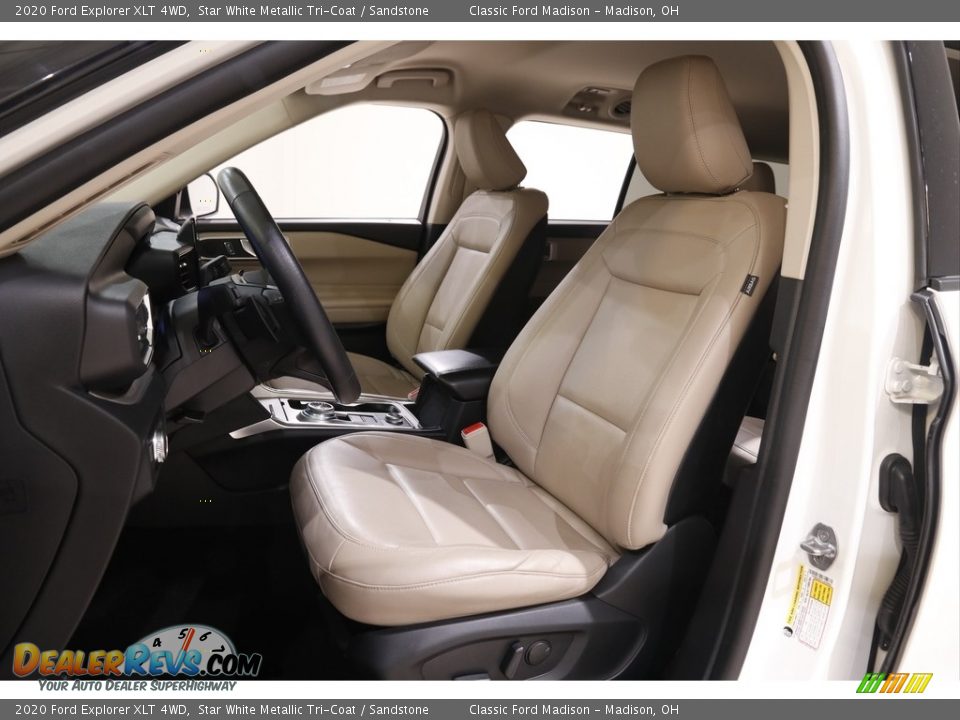 2020 Ford Explorer XLT 4WD Star White Metallic Tri-Coat / Sandstone Photo #6