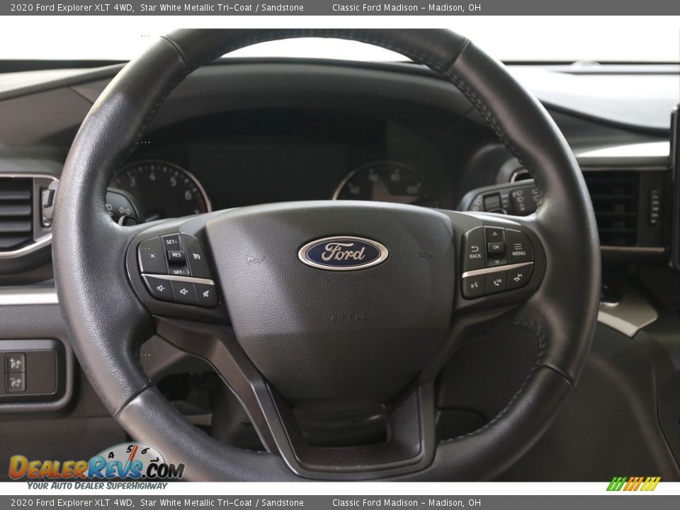 2020 Ford Explorer XLT 4WD Star White Metallic Tri-Coat / Sandstone Photo #8