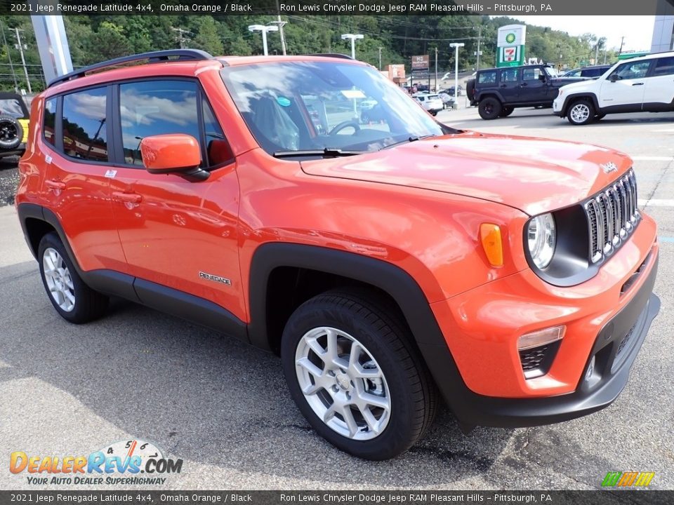 2021 Jeep Renegade Latitude 4x4 Omaha Orange / Black Photo #8