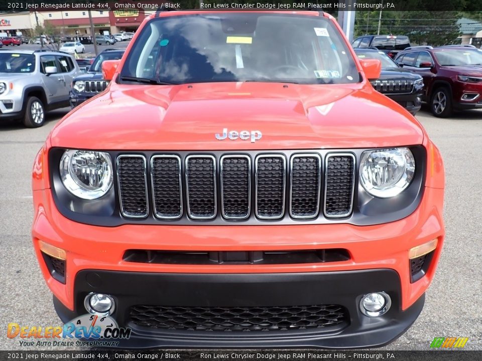 2021 Jeep Renegade Latitude 4x4 Omaha Orange / Black Photo #9