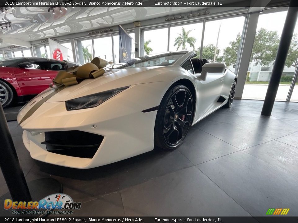 Bianco Monocerus 2018 Lamborghini Huracan LP580-2 Spyder Photo #7