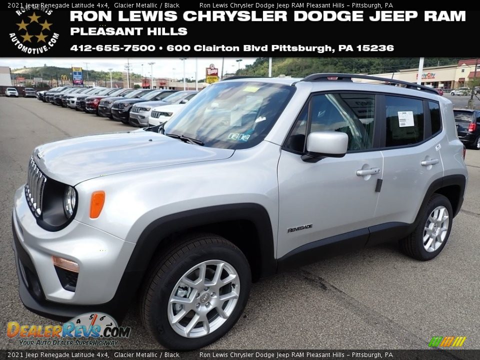 2021 Jeep Renegade Latitude 4x4 Glacier Metallic / Black Photo #1