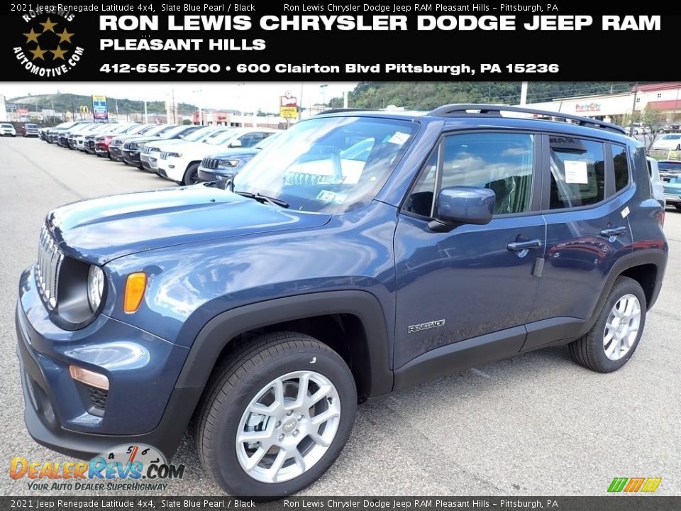 2021 Jeep Renegade Latitude 4x4 Slate Blue Pearl / Black Photo #1