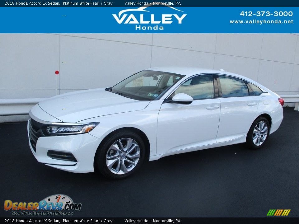 2018 Honda Accord LX Sedan Platinum White Pearl / Gray Photo #1