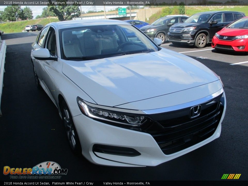 2018 Honda Accord LX Sedan Platinum White Pearl / Gray Photo #7