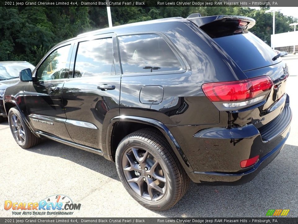 2021 Jeep Grand Cherokee Limited 4x4 Diamond Black Crystal Pearl / Black Photo #3