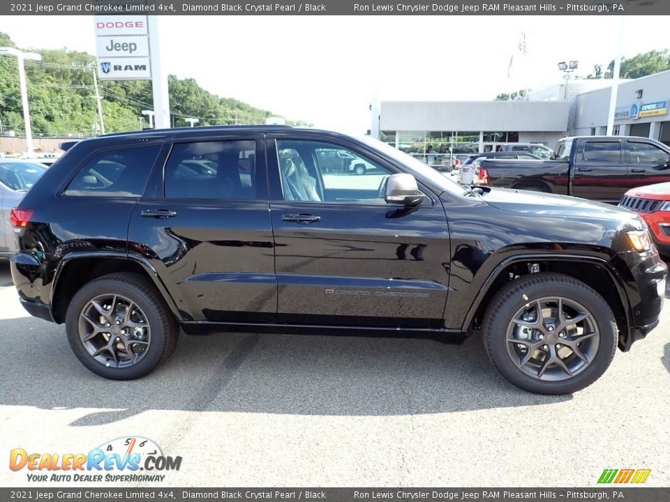 2021 Jeep Grand Cherokee Limited 4x4 Diamond Black Crystal Pearl / Black Photo #7
