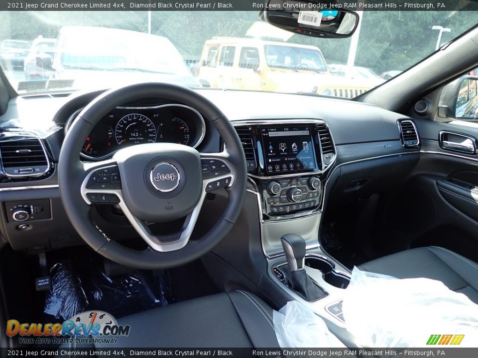 2021 Jeep Grand Cherokee Limited 4x4 Diamond Black Crystal Pearl / Black Photo #13