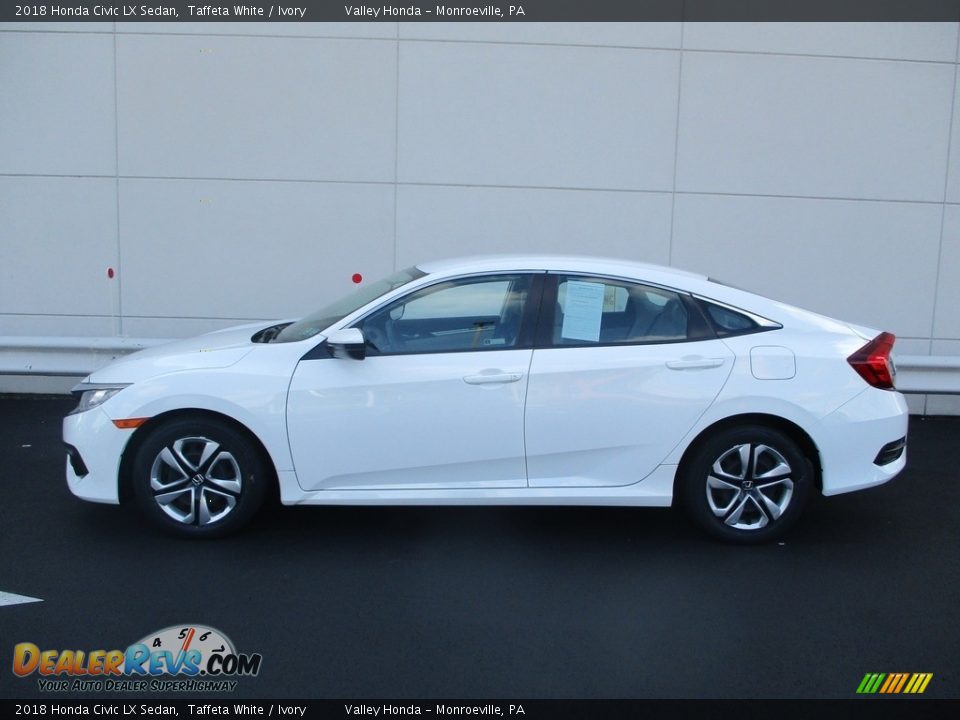 2018 Honda Civic LX Sedan Taffeta White / Ivory Photo #2