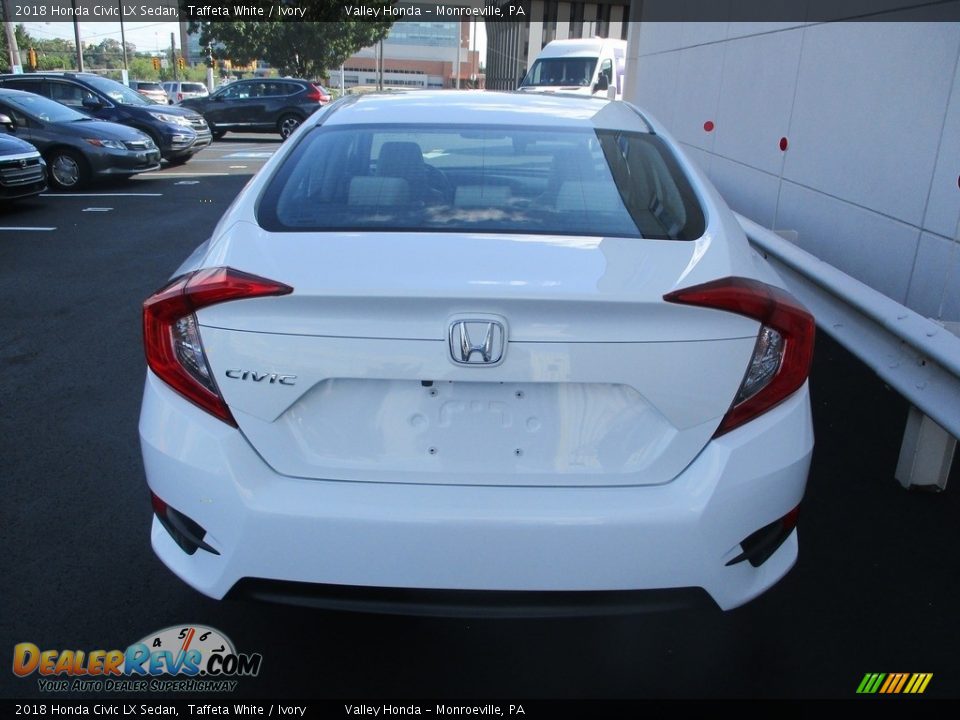 2018 Honda Civic LX Sedan Taffeta White / Ivory Photo #4