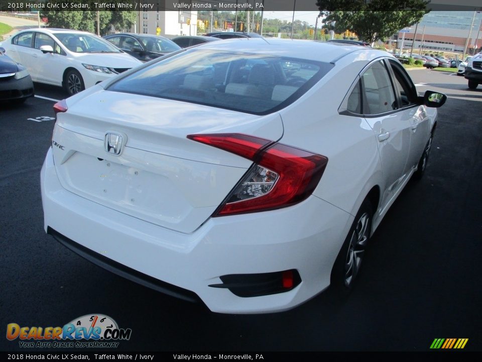 2018 Honda Civic LX Sedan Taffeta White / Ivory Photo #5