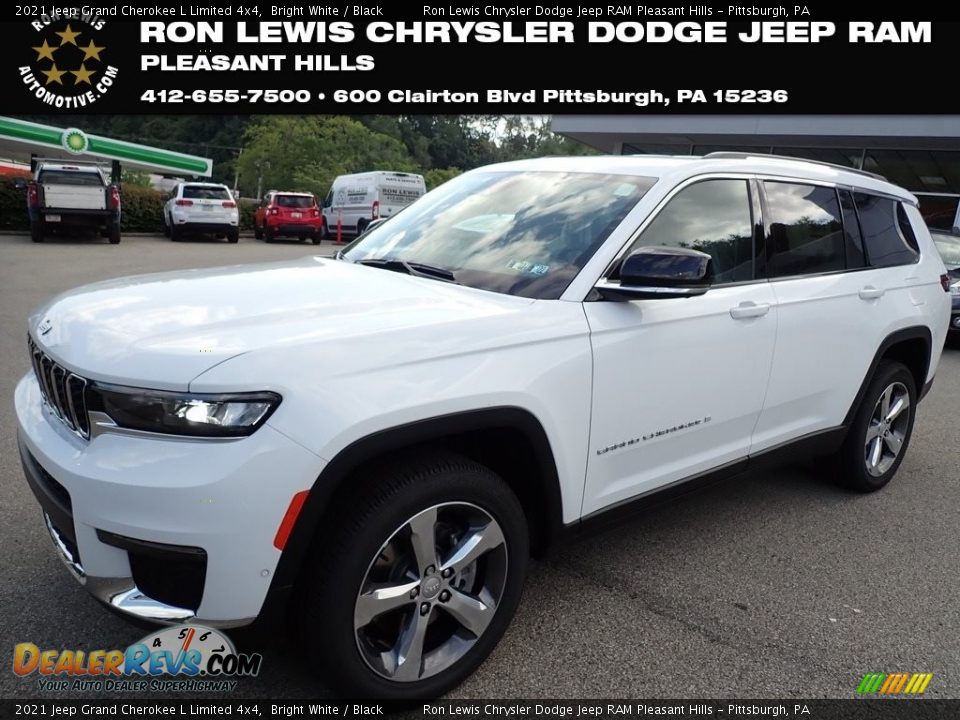 2021 Jeep Grand Cherokee L Limited 4x4 Bright White / Black Photo #1