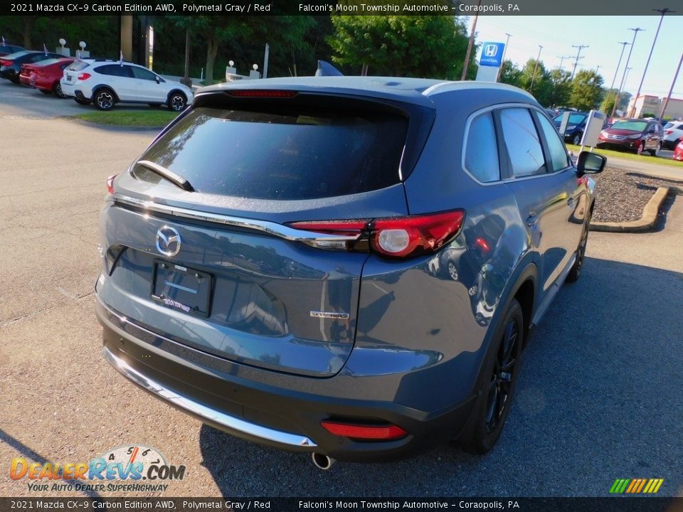 2021 Mazda CX-9 Carbon Edition AWD Polymetal Gray / Red Photo #2