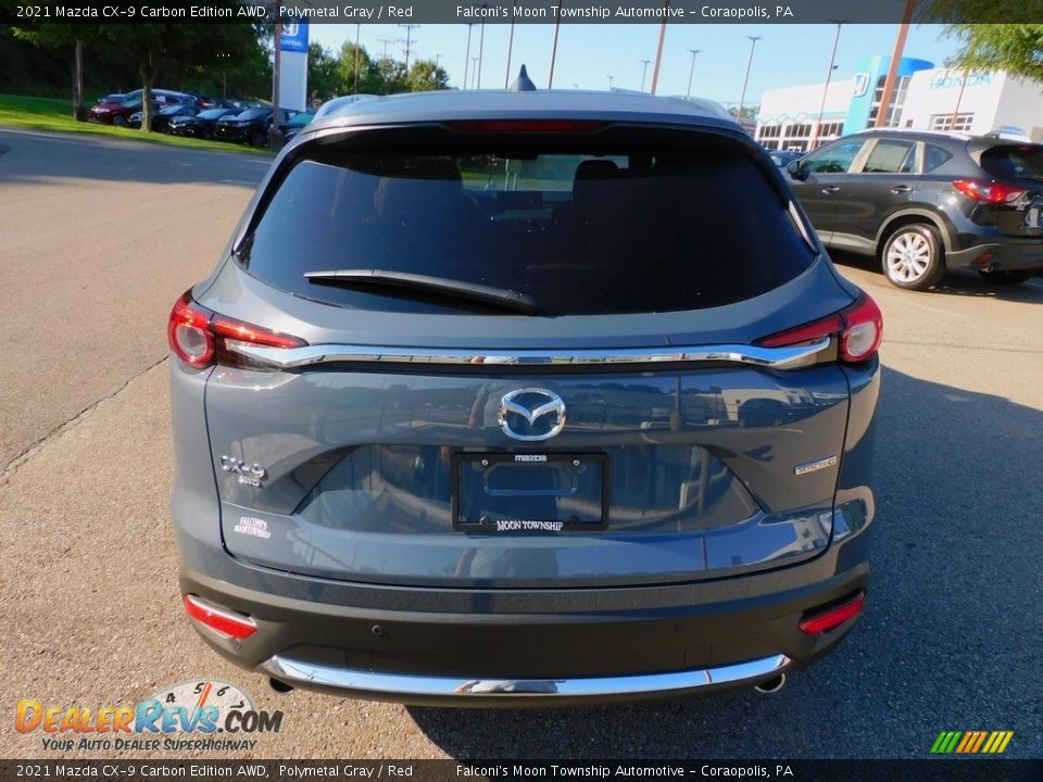 2021 Mazda CX-9 Carbon Edition AWD Polymetal Gray / Red Photo #3