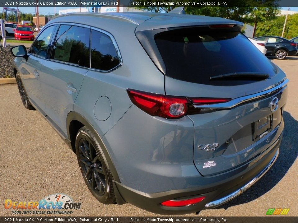 2021 Mazda CX-9 Carbon Edition AWD Polymetal Gray / Red Photo #5