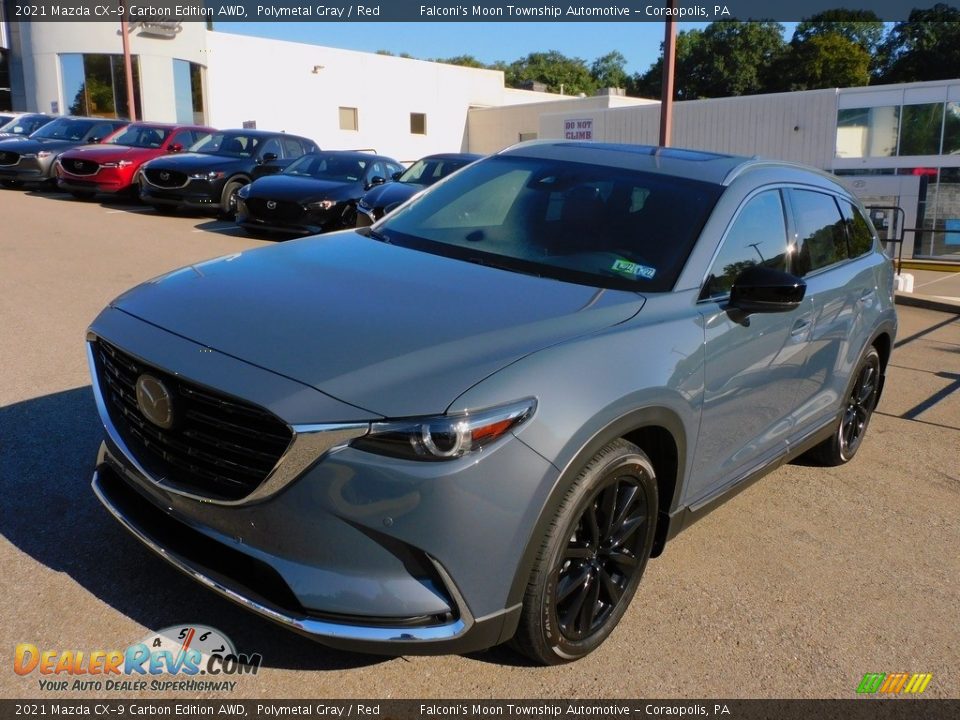 2021 Mazda CX-9 Carbon Edition AWD Polymetal Gray / Red Photo #7