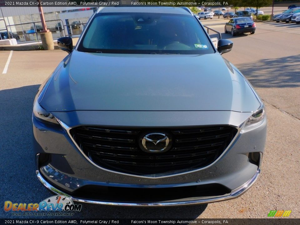 2021 Mazda CX-9 Carbon Edition AWD Polymetal Gray / Red Photo #8