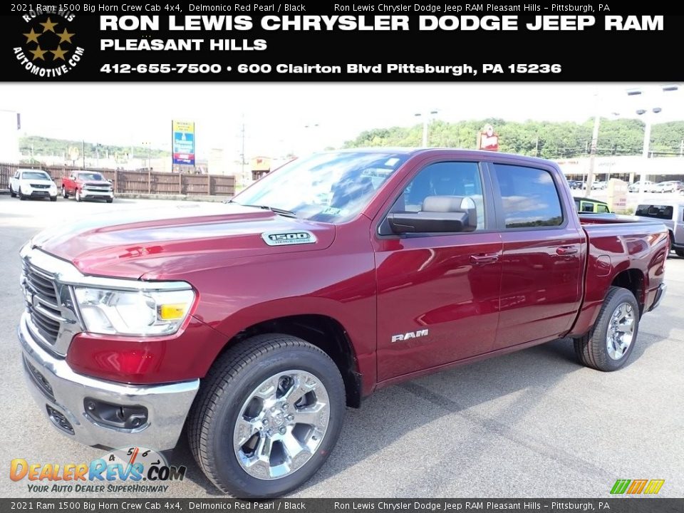 2021 Ram 1500 Big Horn Crew Cab 4x4 Delmonico Red Pearl / Black Photo #1