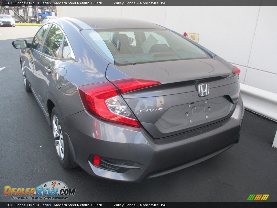 2018 Honda Civic LX Sedan Modern Steel Metallic / Black Photo #3