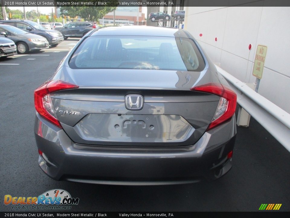 2018 Honda Civic LX Sedan Modern Steel Metallic / Black Photo #4