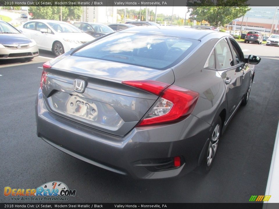 2018 Honda Civic LX Sedan Modern Steel Metallic / Black Photo #5