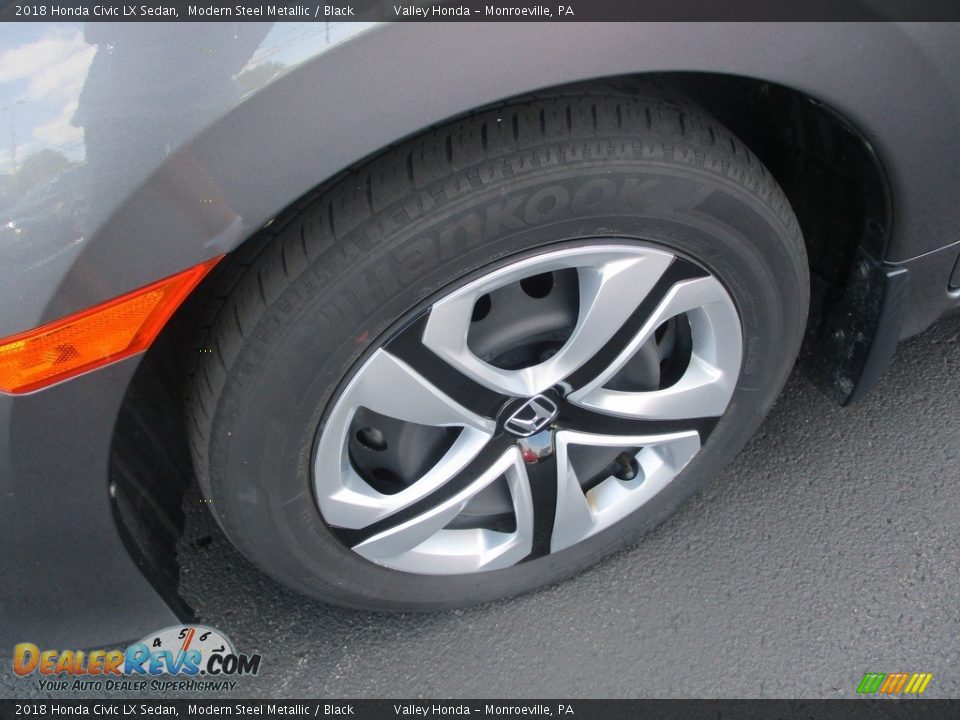 2018 Honda Civic LX Sedan Modern Steel Metallic / Black Photo #10