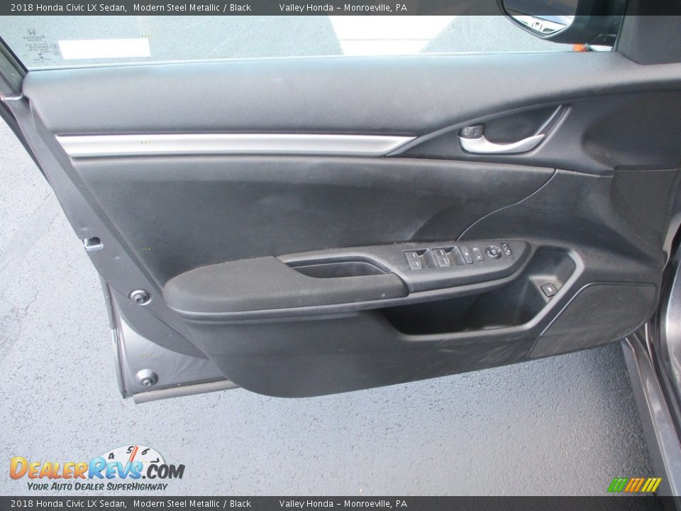 2018 Honda Civic LX Sedan Modern Steel Metallic / Black Photo #11