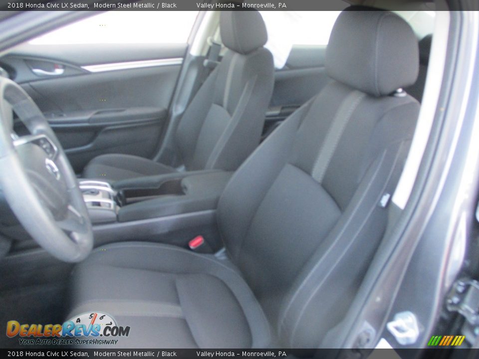 2018 Honda Civic LX Sedan Modern Steel Metallic / Black Photo #12