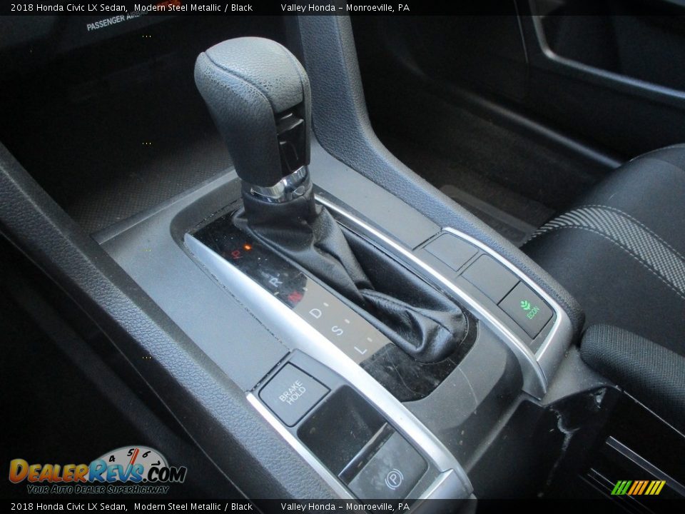 2018 Honda Civic LX Sedan Modern Steel Metallic / Black Photo #17