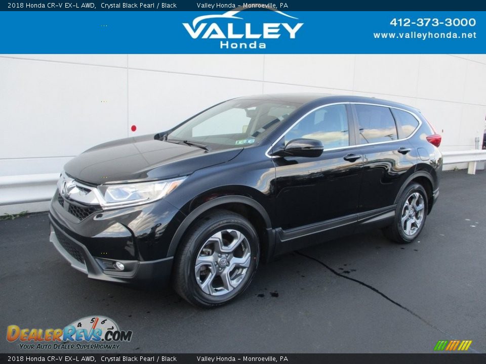 2018 Honda CR-V EX-L AWD Crystal Black Pearl / Black Photo #1