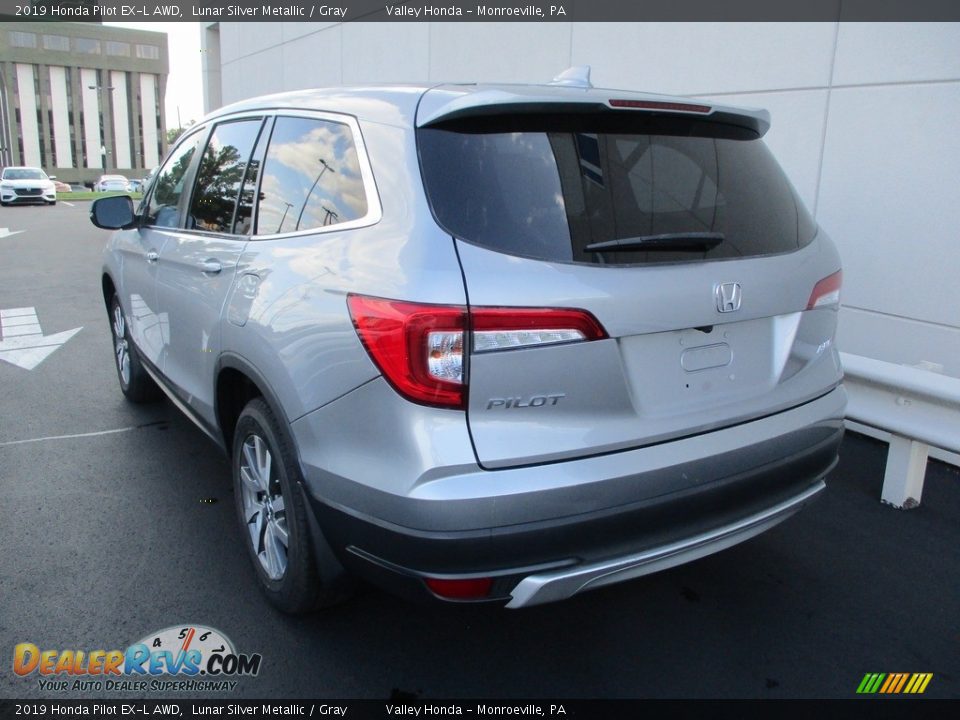 2019 Honda Pilot EX-L AWD Lunar Silver Metallic / Gray Photo #3