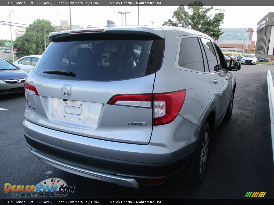 2019 Honda Pilot EX-L AWD Lunar Silver Metallic / Gray Photo #5