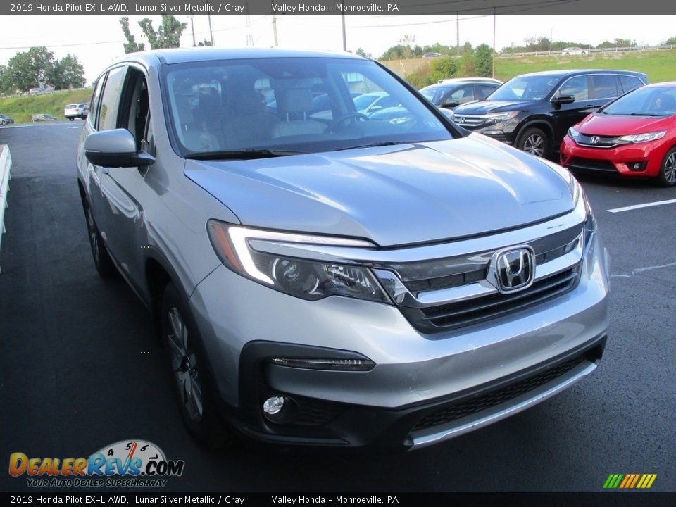 2019 Honda Pilot EX-L AWD Lunar Silver Metallic / Gray Photo #7