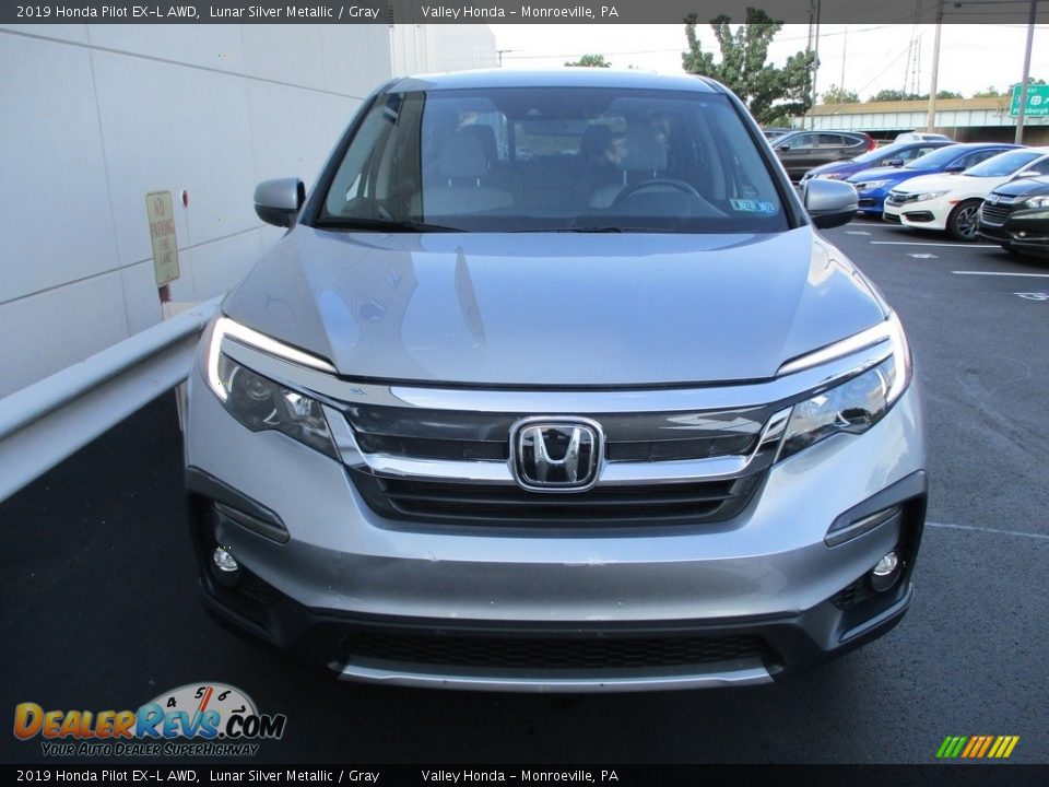 2019 Honda Pilot EX-L AWD Lunar Silver Metallic / Gray Photo #8