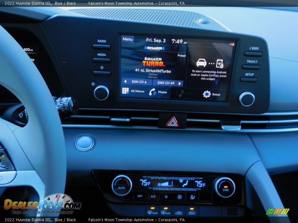 2022 Hyundai Elantra SEL Blue / Black Photo #14