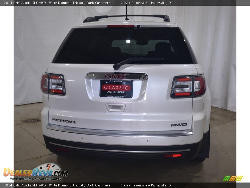 2014 GMC Acadia SLT AWD White Diamond Tricoat / Dark Cashmere Photo #3