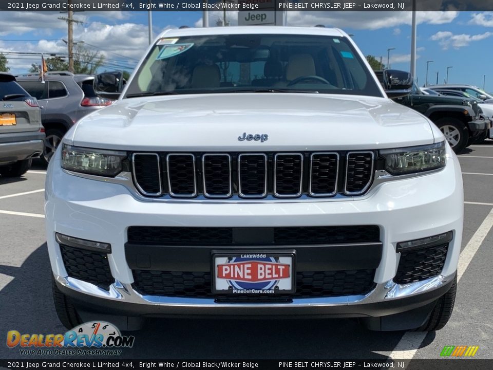 2021 Jeep Grand Cherokee L Limited 4x4 Bright White / Global Black/Wicker Beige Photo #3