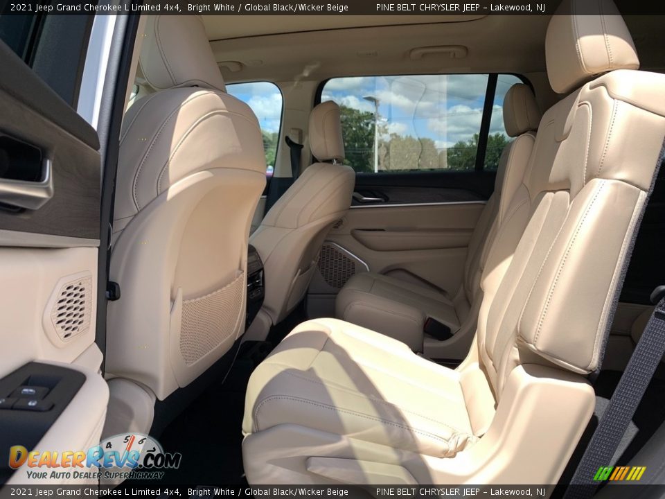 2021 Jeep Grand Cherokee L Limited 4x4 Bright White / Global Black/Wicker Beige Photo #9