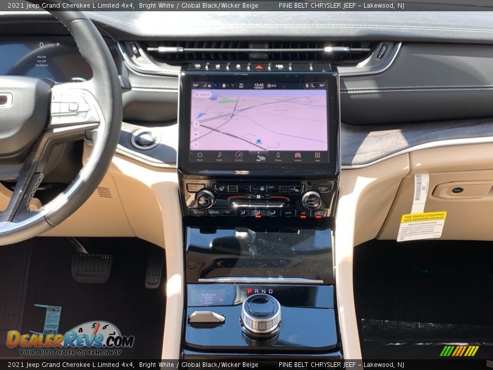 2021 Jeep Grand Cherokee L Limited 4x4 Bright White / Global Black/Wicker Beige Photo #10