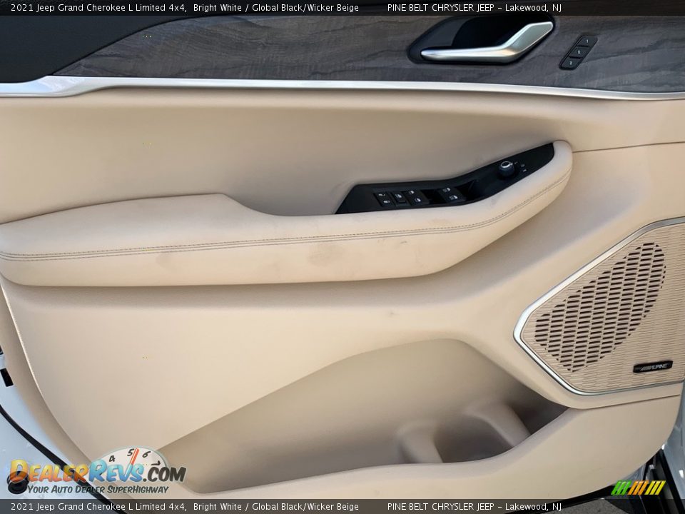 2021 Jeep Grand Cherokee L Limited 4x4 Bright White / Global Black/Wicker Beige Photo #12