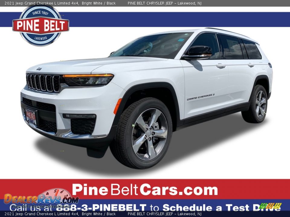 2021 Jeep Grand Cherokee L Limited 4x4 Bright White / Black Photo #1