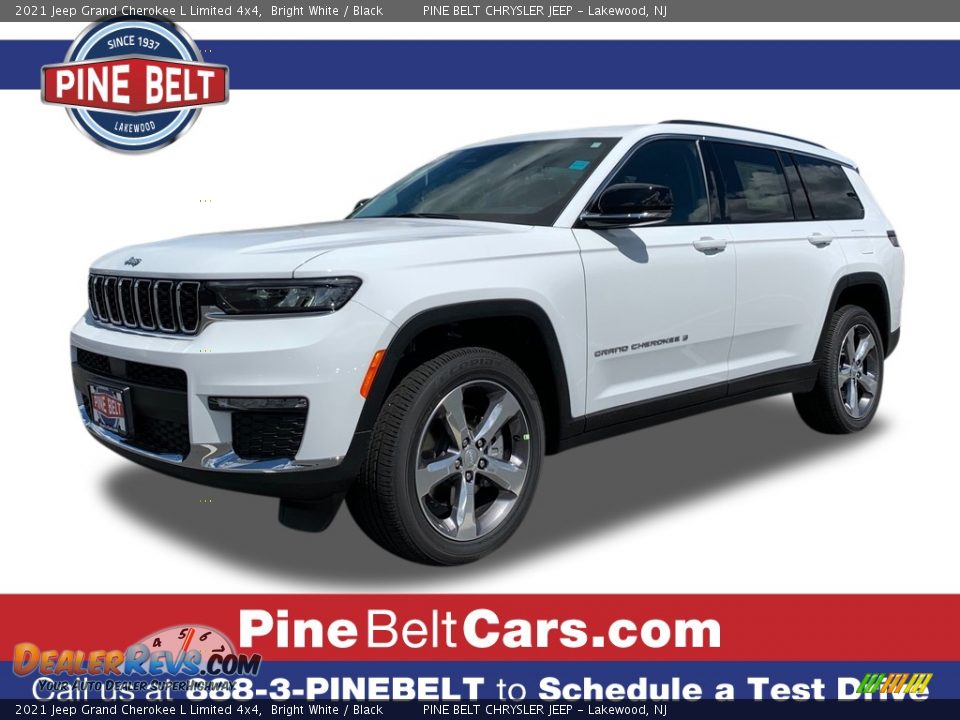 2021 Jeep Grand Cherokee L Limited 4x4 Bright White / Black Photo #1