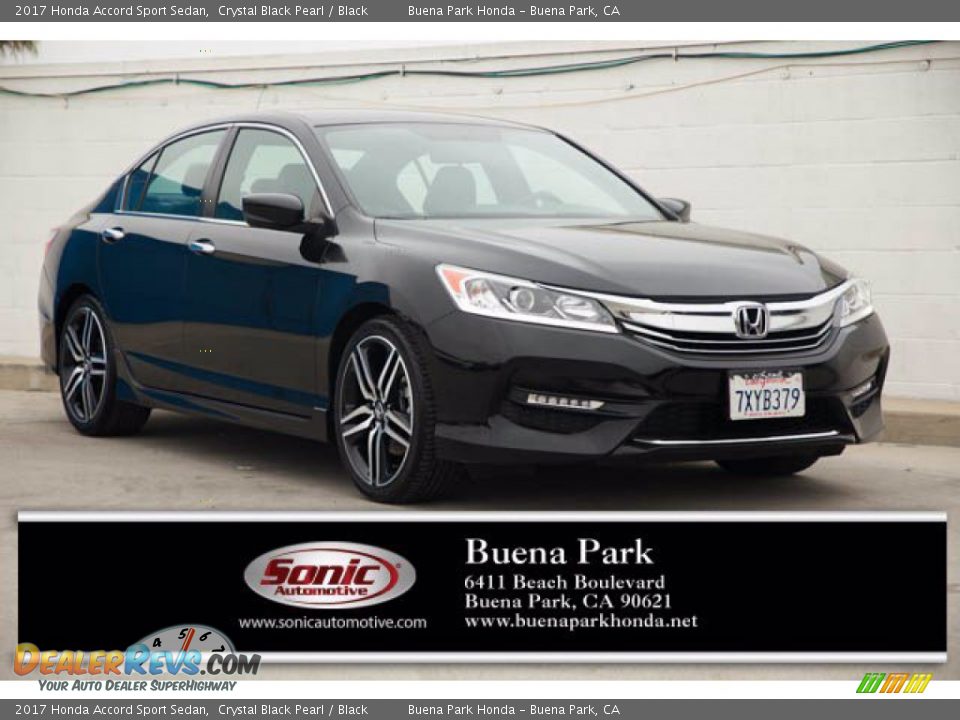 2017 Honda Accord Sport Sedan Crystal Black Pearl / Black Photo #1
