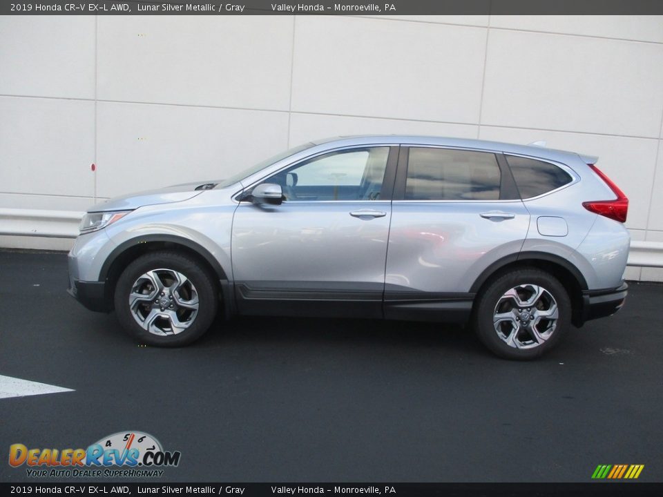 2019 Honda CR-V EX-L AWD Lunar Silver Metallic / Gray Photo #2