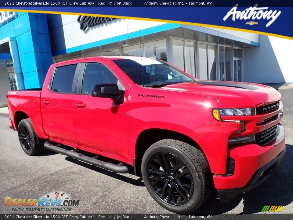 2021 Chevrolet Silverado 1500 RST Crew Cab 4x4 Red Hot / Jet Black Photo #1