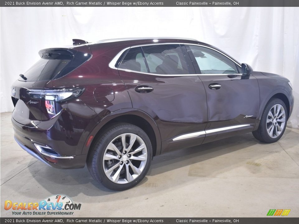 2021 Buick Envision Avenir AWD Rich Garnet Metallic / Whisper Beige w/Ebony Accents Photo #2