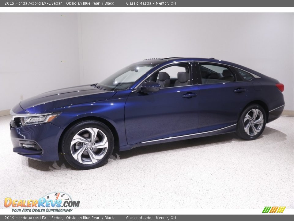 2019 Honda Accord EX-L Sedan Obsidian Blue Pearl / Black Photo #3