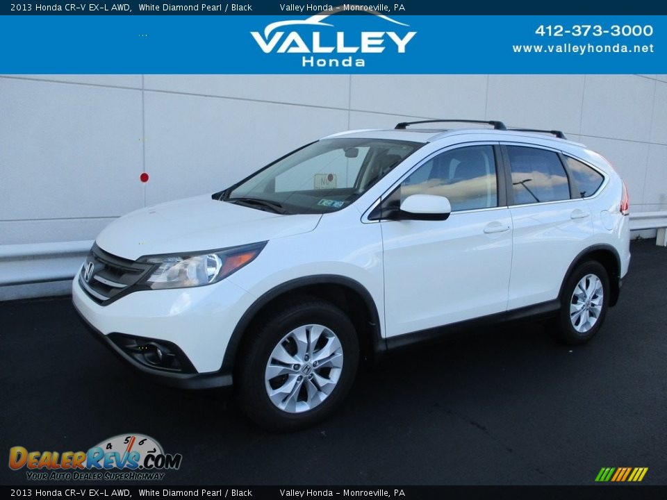 2013 Honda CR-V EX-L AWD White Diamond Pearl / Black Photo #1