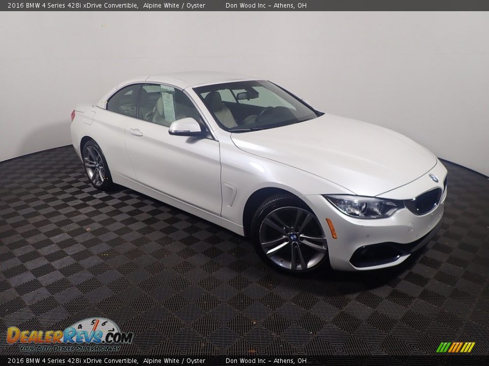2016 BMW 4 Series 428i xDrive Convertible Alpine White / Oyster Photo #4