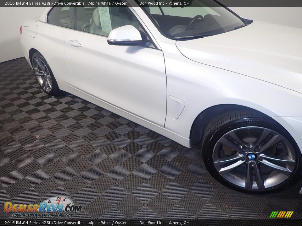 2016 BMW 4 Series 428i xDrive Convertible Alpine White / Oyster Photo #5